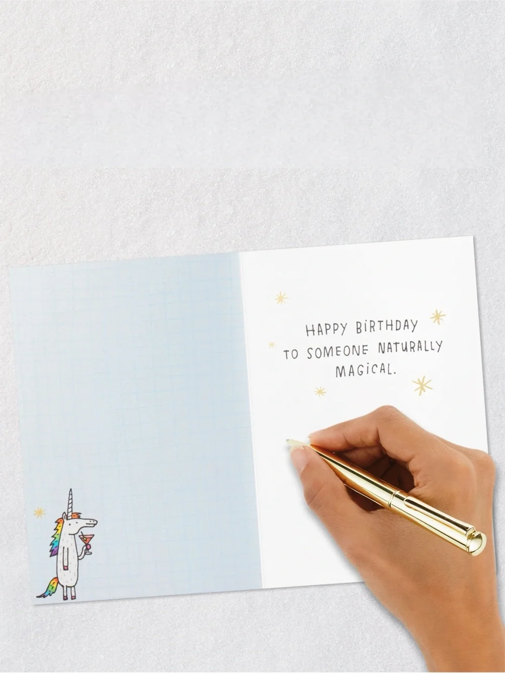 New Unicorn Horse Rainbow Magical Funny Hallmark Happy Birthday Card & Envelope